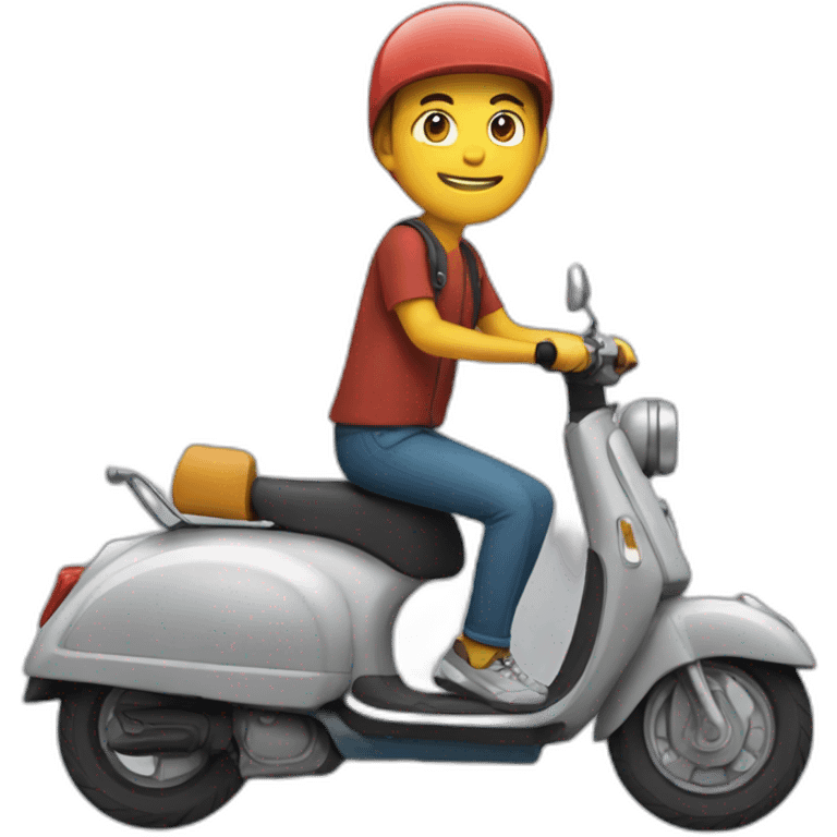 Jul sur un scooter emoji