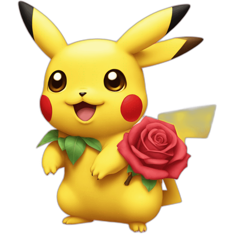 Pikachu rose emoji