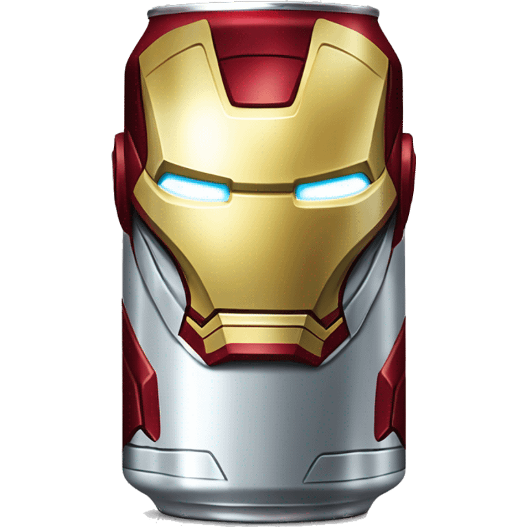 a can of a drink of iron man emoji