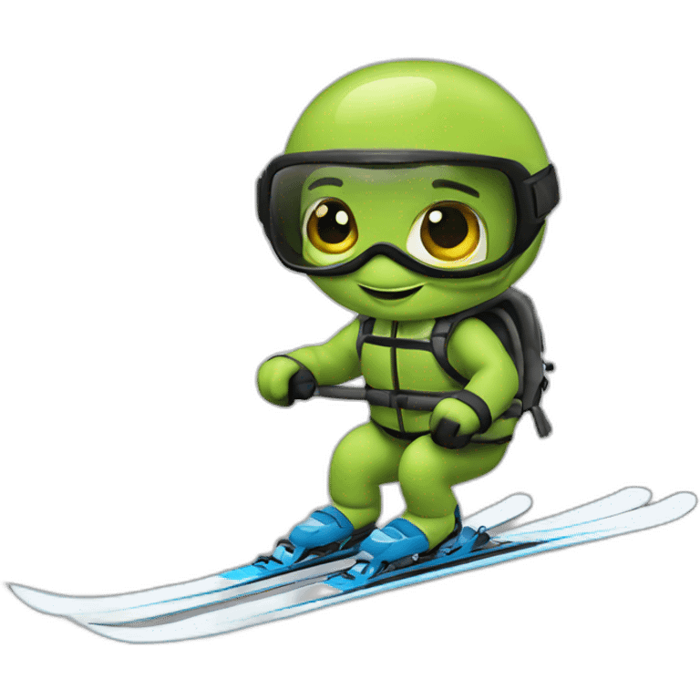 tortue ski emoji