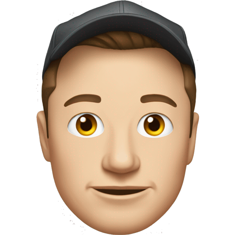 Elon musk with cap emoji