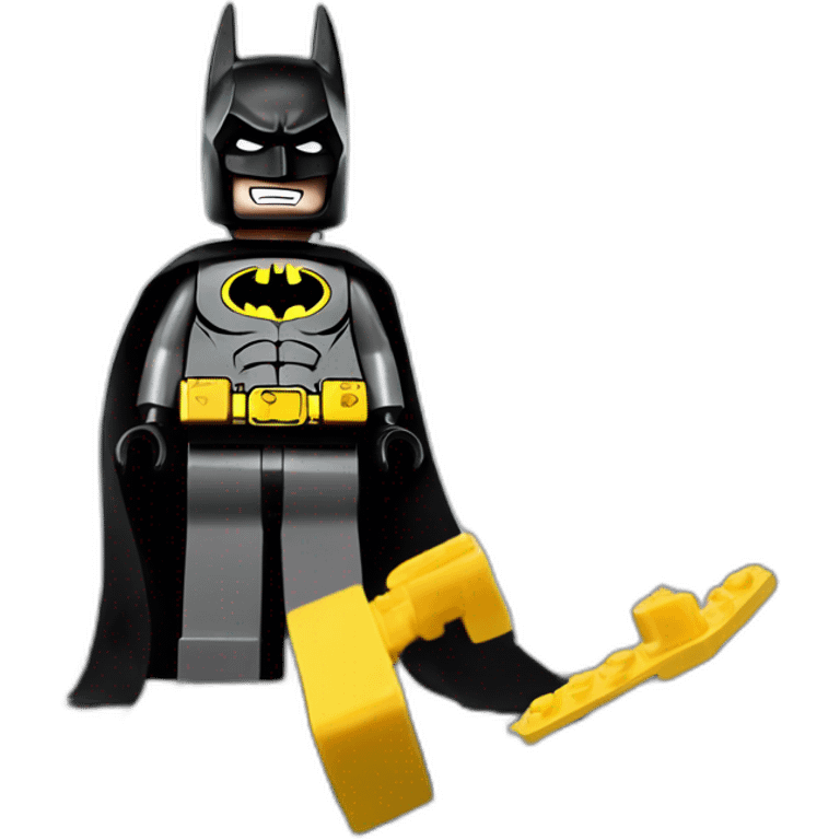 Lego batman hitting the griddy emoji