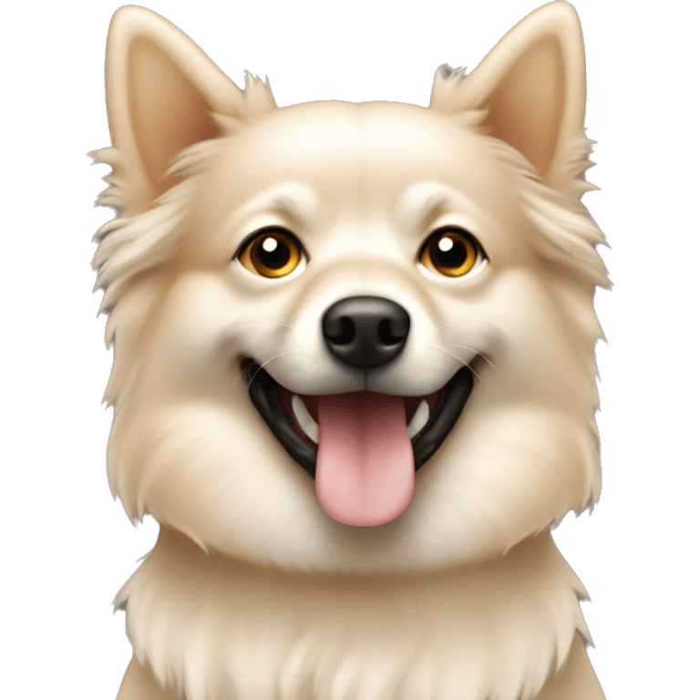 beige spitz dog emoji