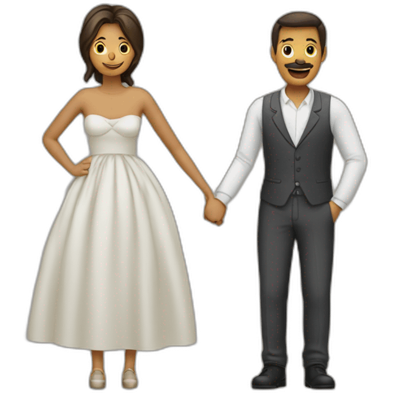 Homme et femme qui parle emoji