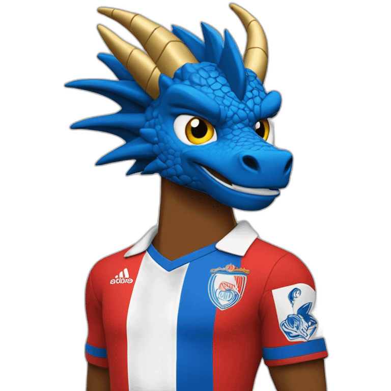 le dragon de Porto en bleu qui ecrase l'aigle du benfica emoji