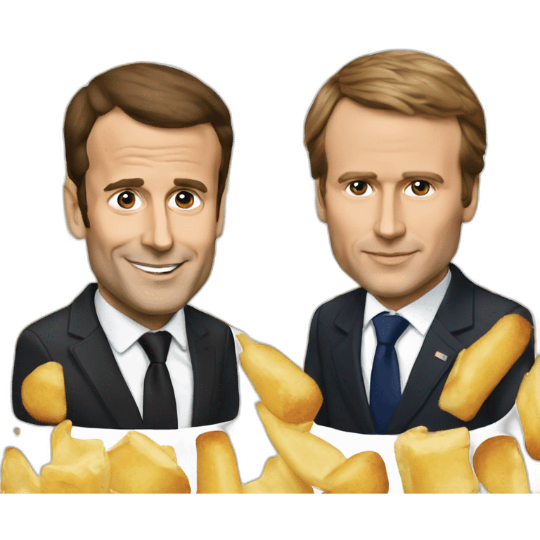 Macron and poutine  emoji