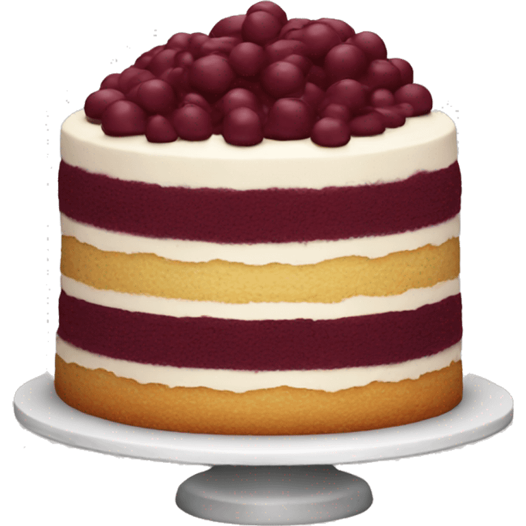 Cake burgundy  emoji