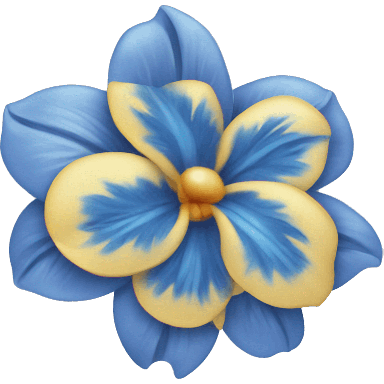 Blue tropical flower emoji