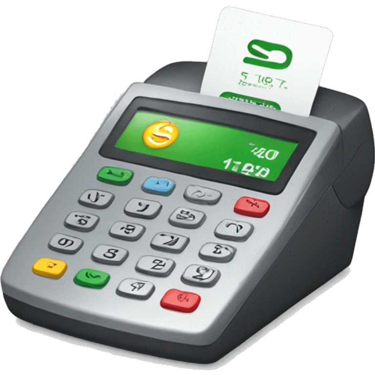 Debit card and payment terminal emoji