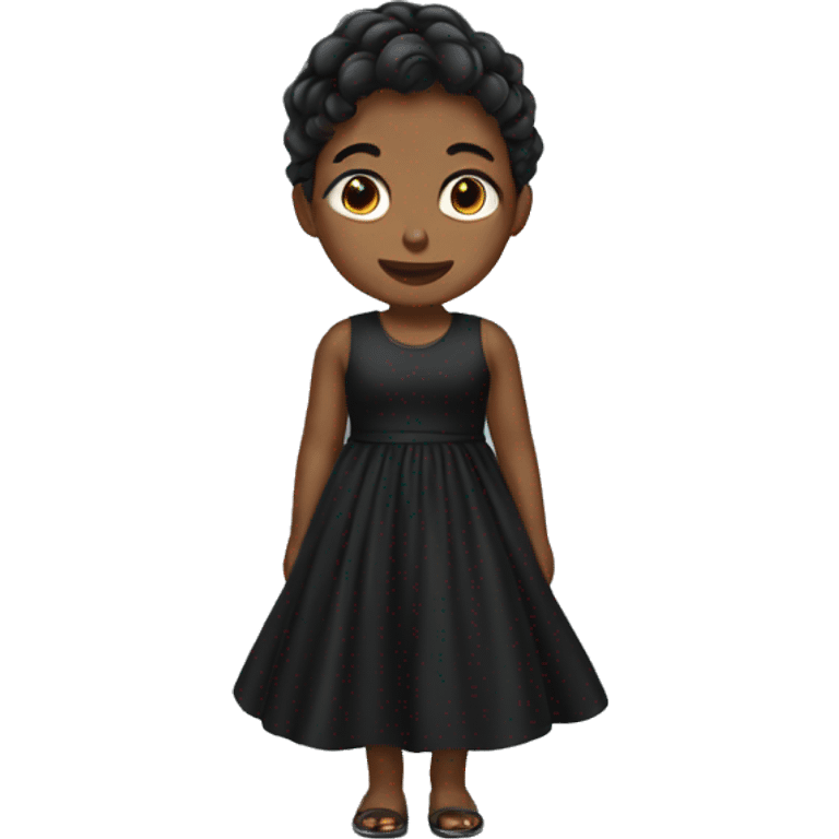 Black long dress emoji