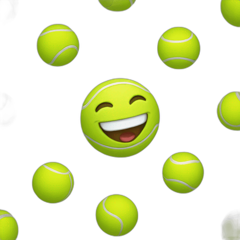 laughing tennisball emoji