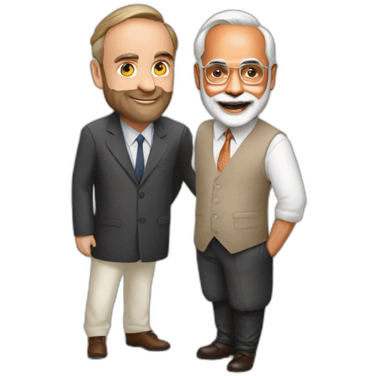 Narendra modi with meloni emoji