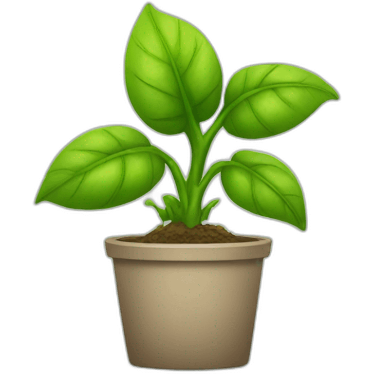 plant with angry face emoji