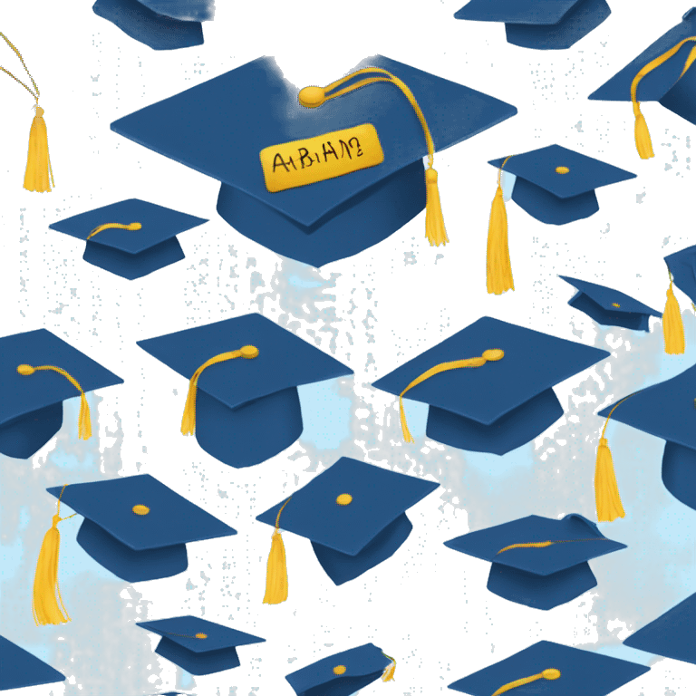 light blue graduation cap emoji