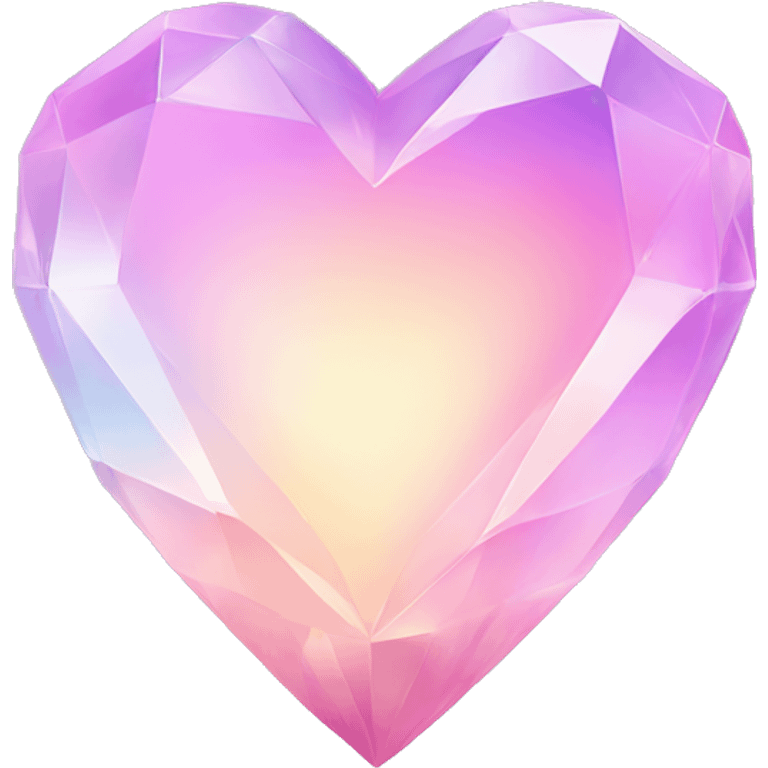 Pastel gradient heart crystal  emoji