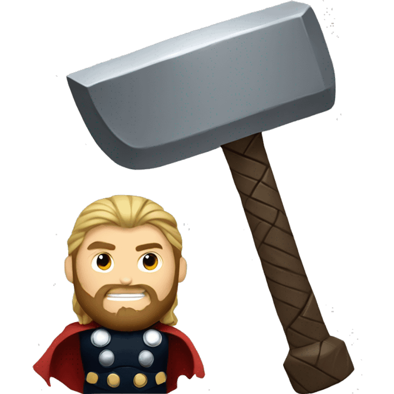 Thor holding a hammer emoji