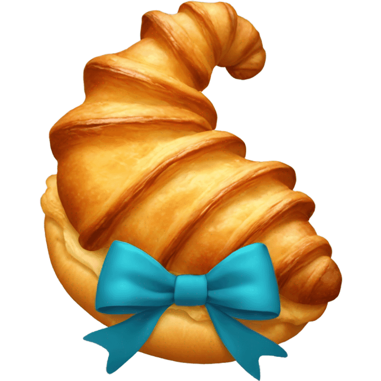 Croissant with a bow emoji