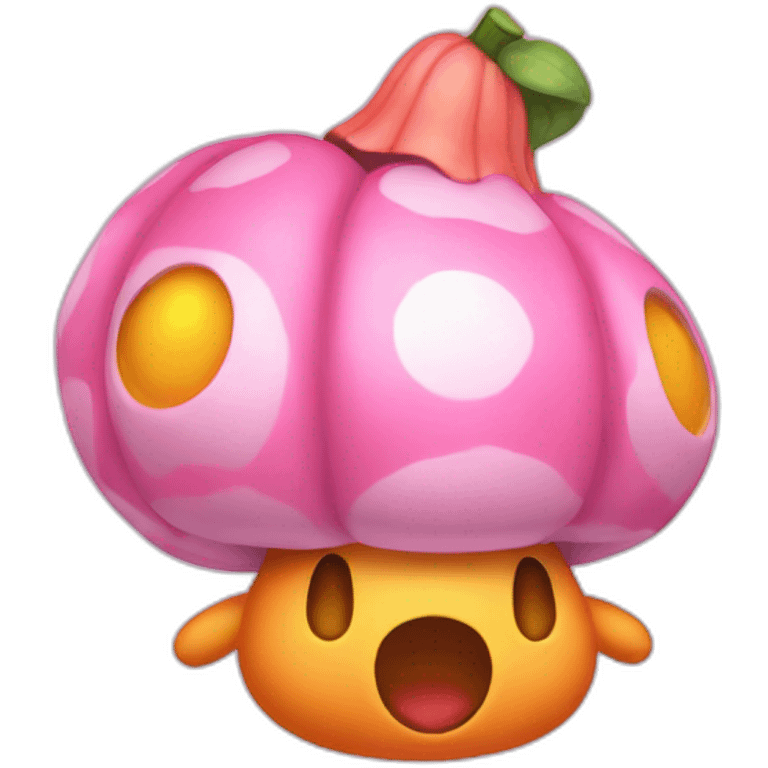 toadette with dress pumpkin emoji