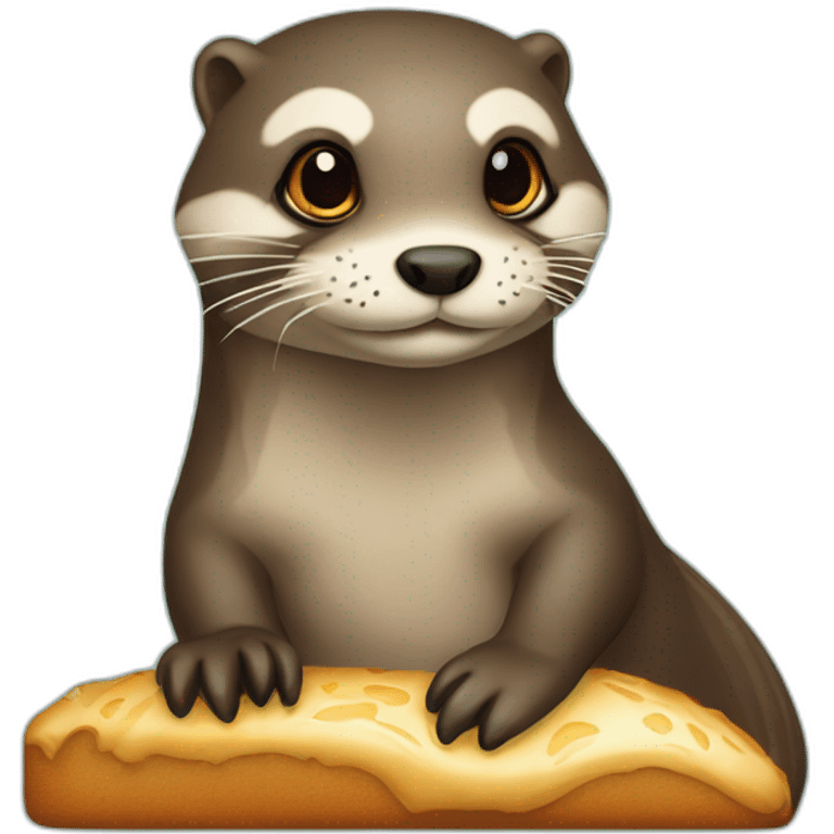 loutre sur une tortu emoji