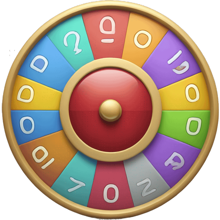 Simple wheel of fortune with only six colors and a pointer no text  emoji