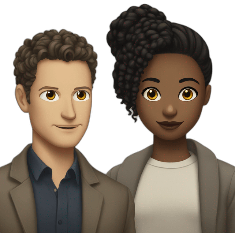 wentworth miller, Simon Baker and a black girl brown eyes and sblack hair in a bun emoji