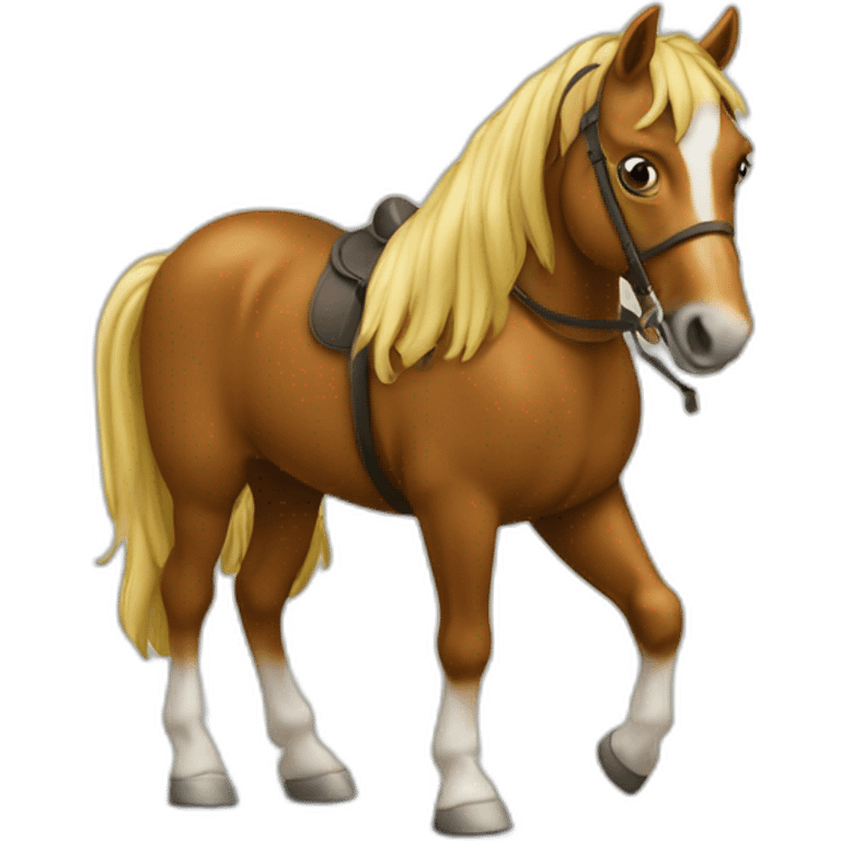 Cheval avec selle emoji