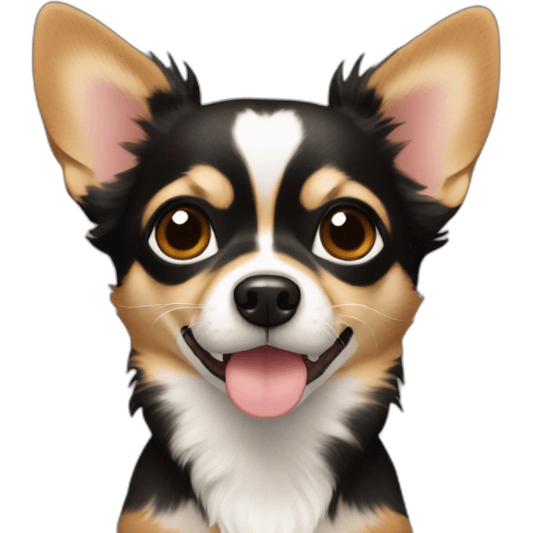 chihuahua with black and tan fur  emoji