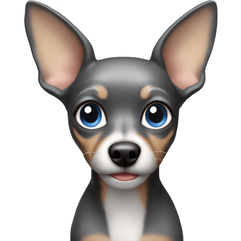  gray toy terrier with blue eyes emoji