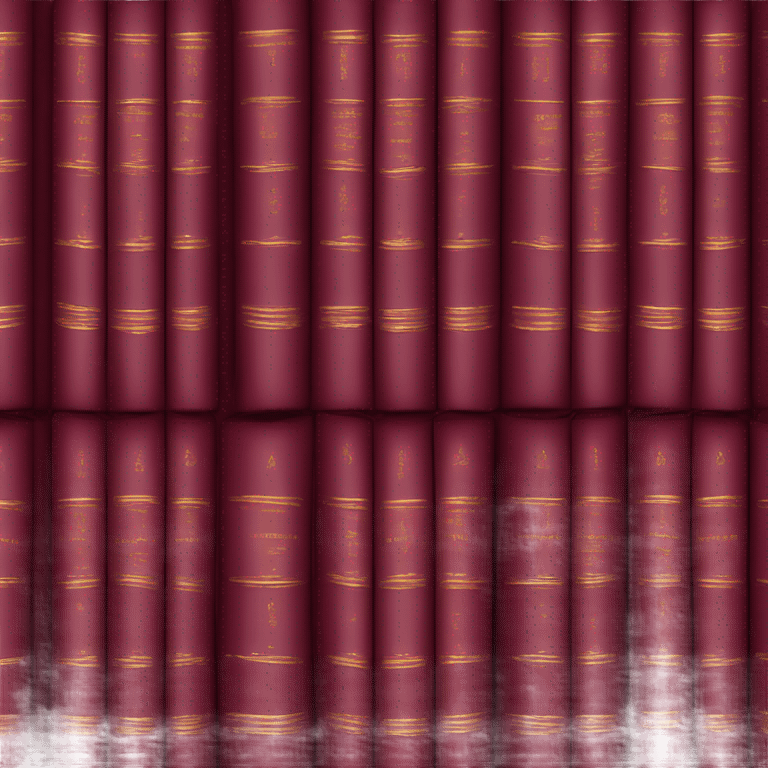 burgundy books stacked up and tied together by a burgundy bow emoji