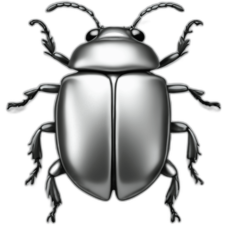 sweet beetle in silver emoji