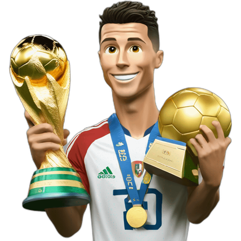 cristiano ronaldo gagne la coupe du monde emoji