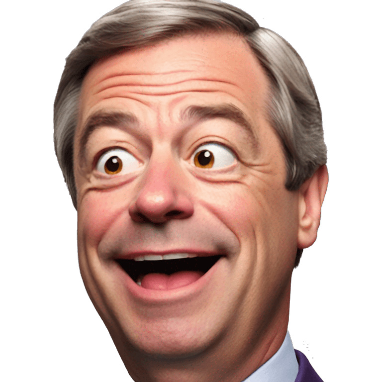 Nigel Farage side profile Pog expression emoji