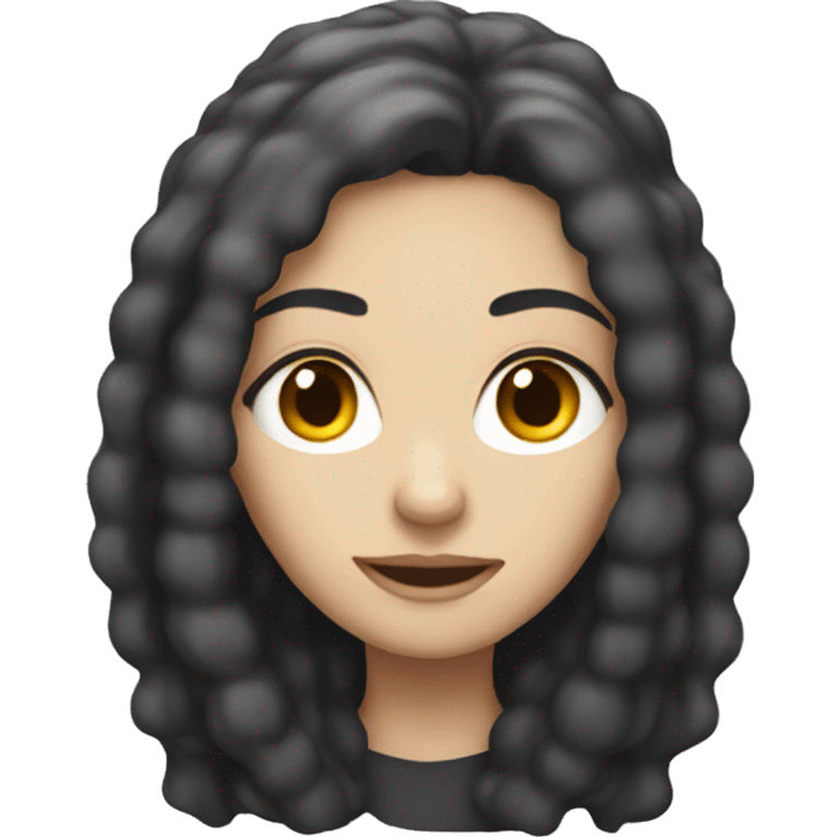 white women with black long hair queen emoji