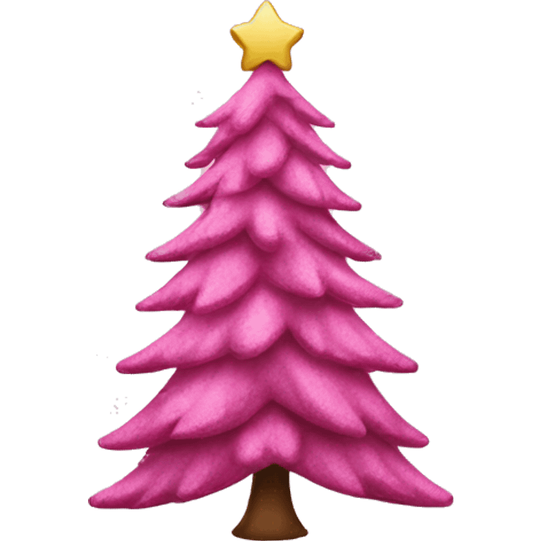 Christmas tree pink emoji