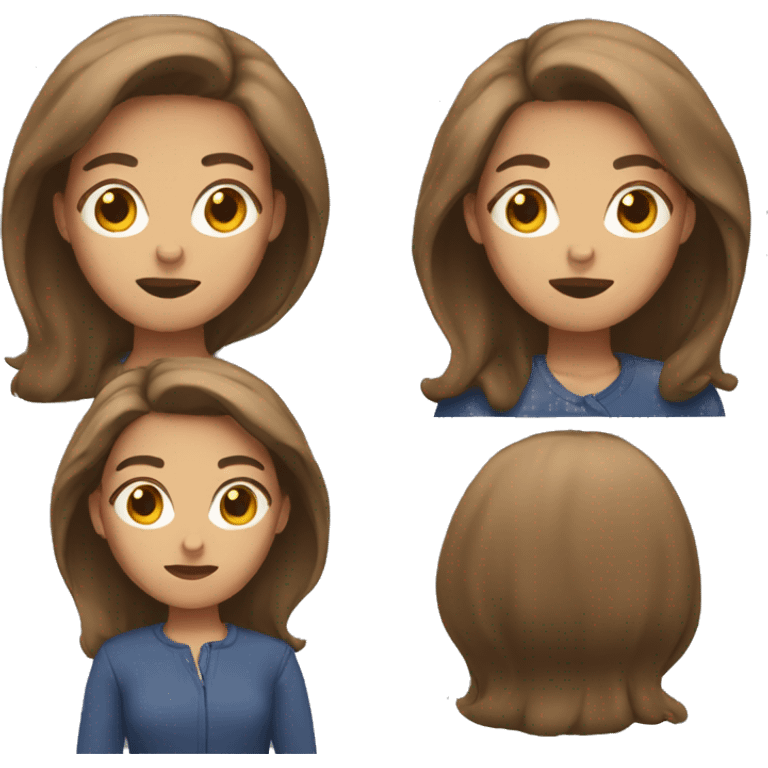 Woman with brown hair named Leigh  emoji