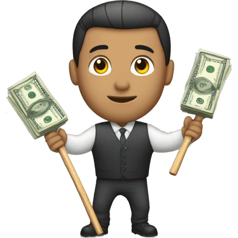 Ronaldo holding sticks of money emoji