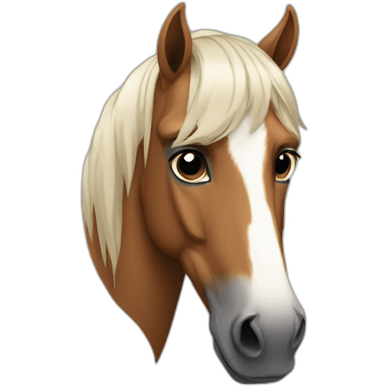 sad horse emoji