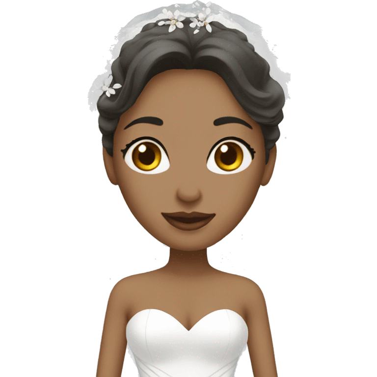 bride has white veil emoji