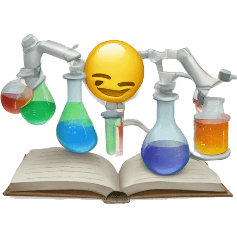 scientific research book emoji