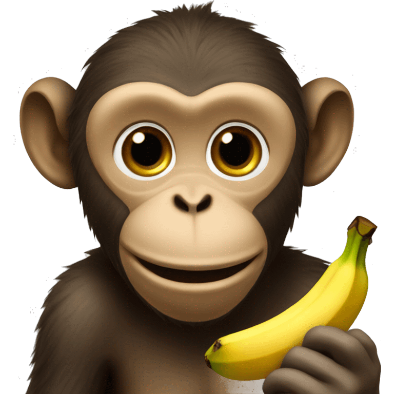 Monkey who is eating a banana  emoji