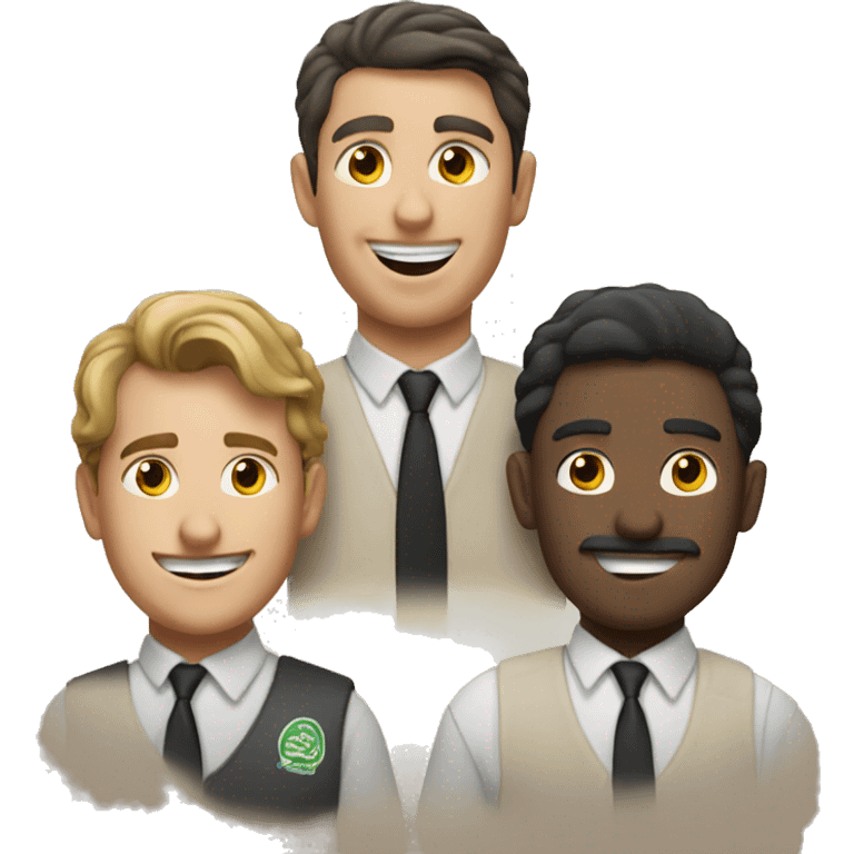 3 amigos doing the best work together emoji