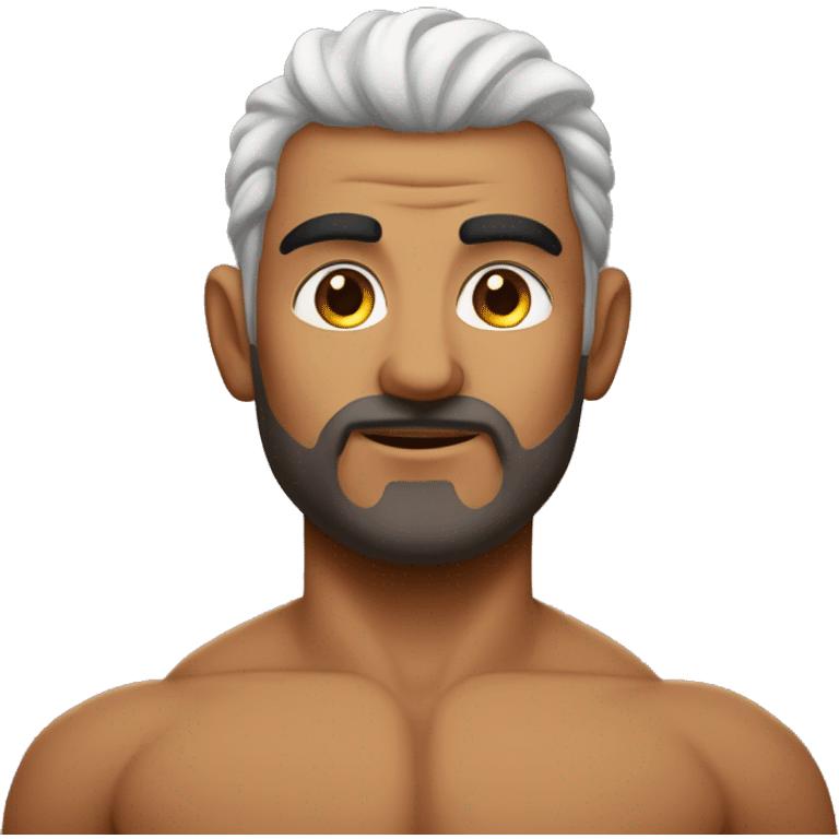 Muscular pandit with janeu emoji