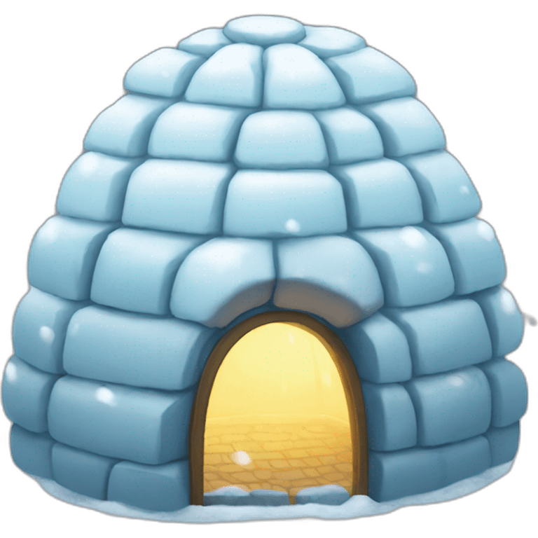 igloo rainy emoji