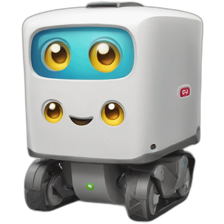 cute delivery robot emoji