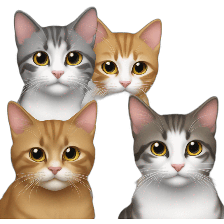 Gunner, Lenny and Opal are 3 Cincinnati cats emoji