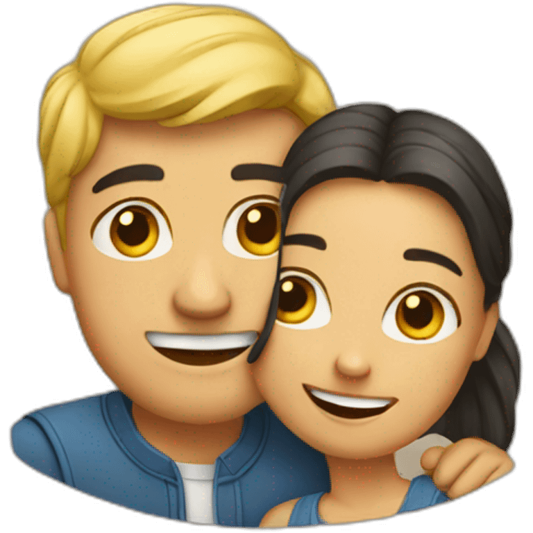 A couple hugging emoji