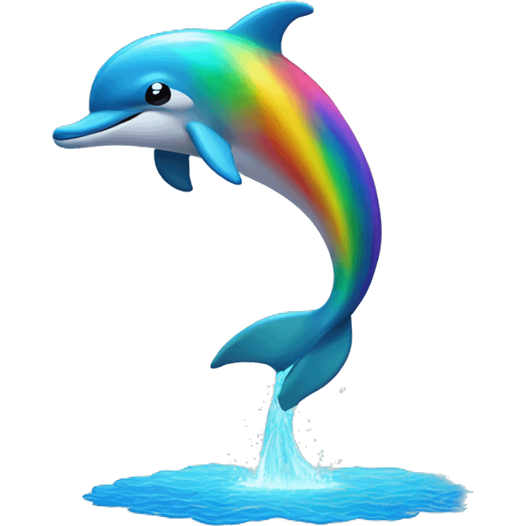 Rainbow dolphin emoji