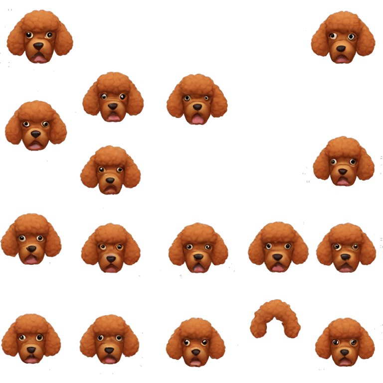 Red poodle angry emoji