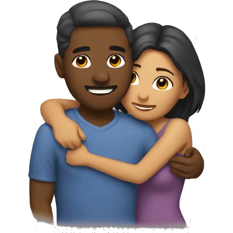 Couple cuddling emoji