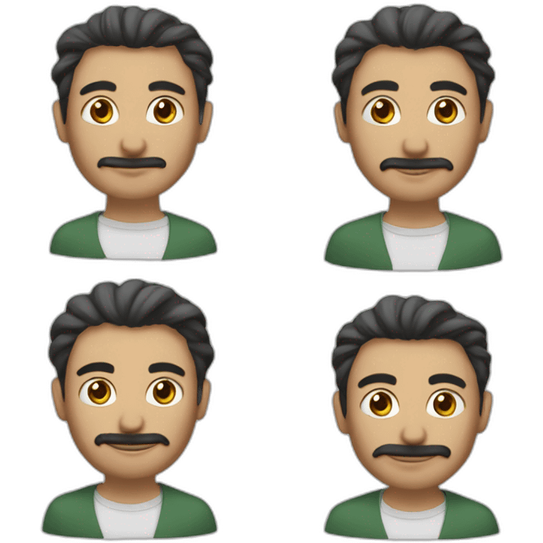 پسر بچه با موهای مشکی و چشم های عسلی  emoji